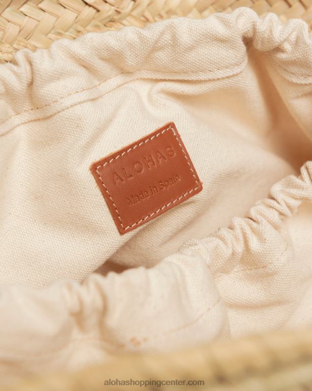 palmeta - rjava usnjena slamnata torba ženske Alohas 0D4R81040