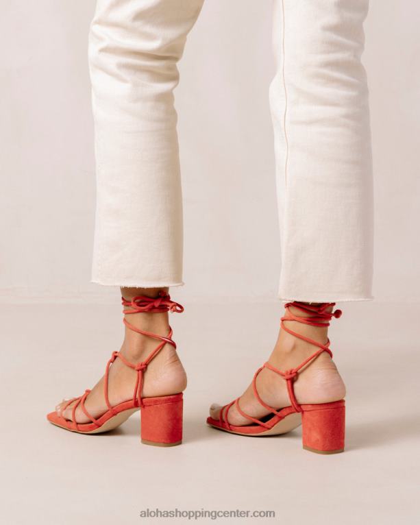 paloma - oranžni sandali iz semiša ženske Alohas 0D4R8168