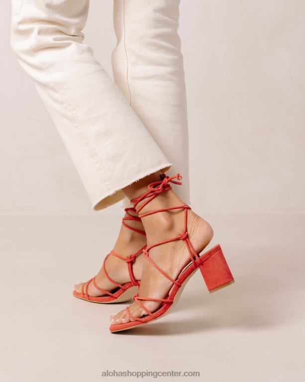 paloma - oranžni sandali iz semiša ženske Alohas 0D4R8168