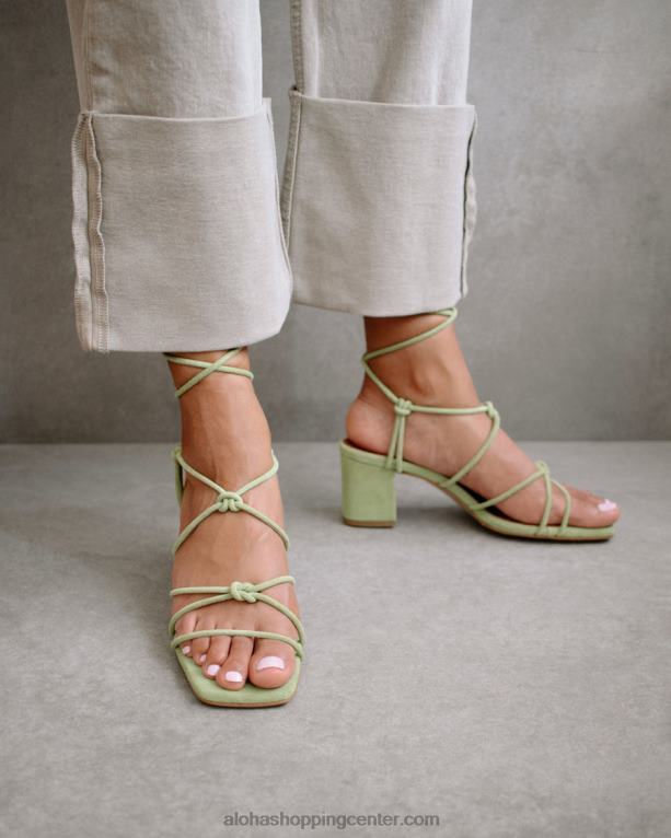 paloma - zeleni semišni sandali ženske Alohas 0D4R8169