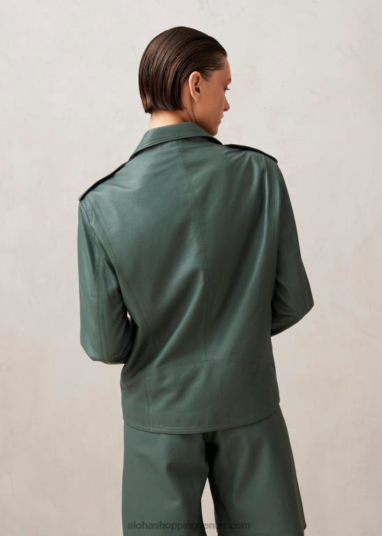 paris - zelena usnjena jakna ženske Alohas 0D4R81018