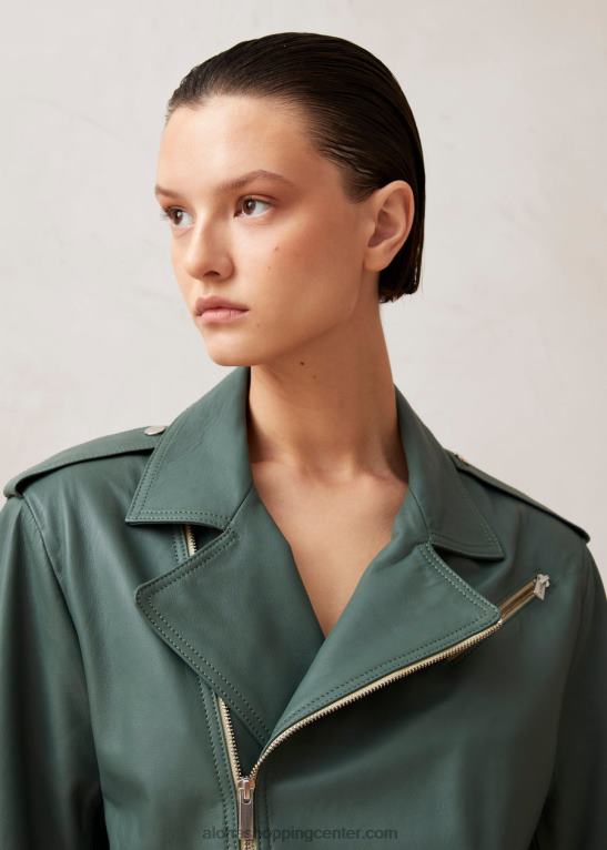 paris - zelena usnjena jakna ženske Alohas 0D4R81018