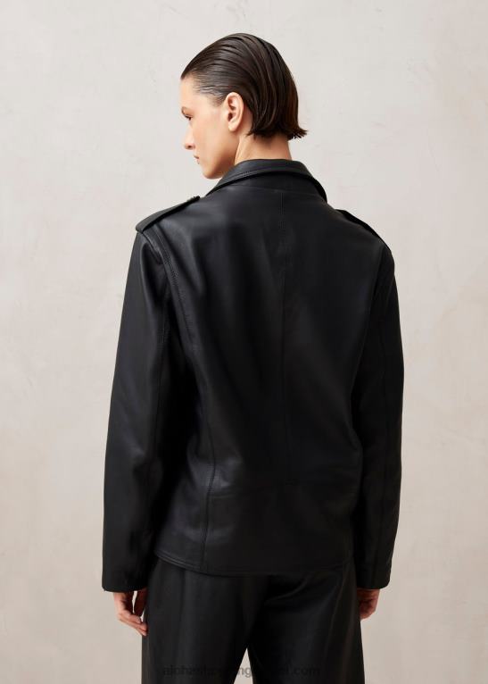 paris - črna usnjena jakna ženske Alohas 0D4R81017