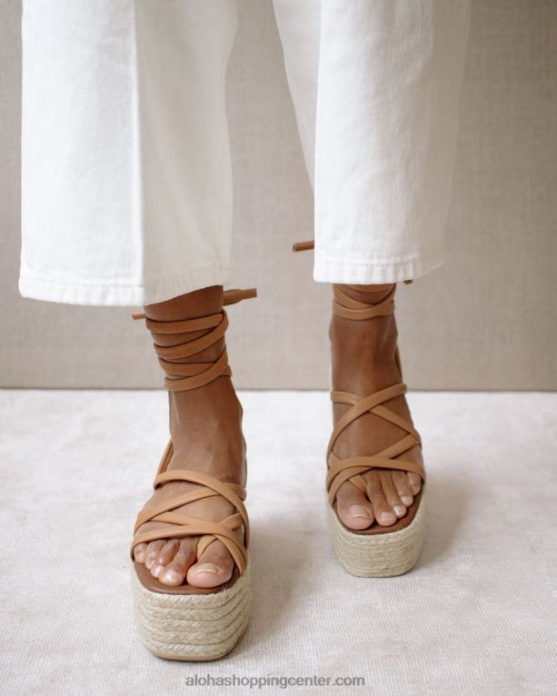 paw-paw - rjave usnjene espadrile ženske Alohas 0D4R8406