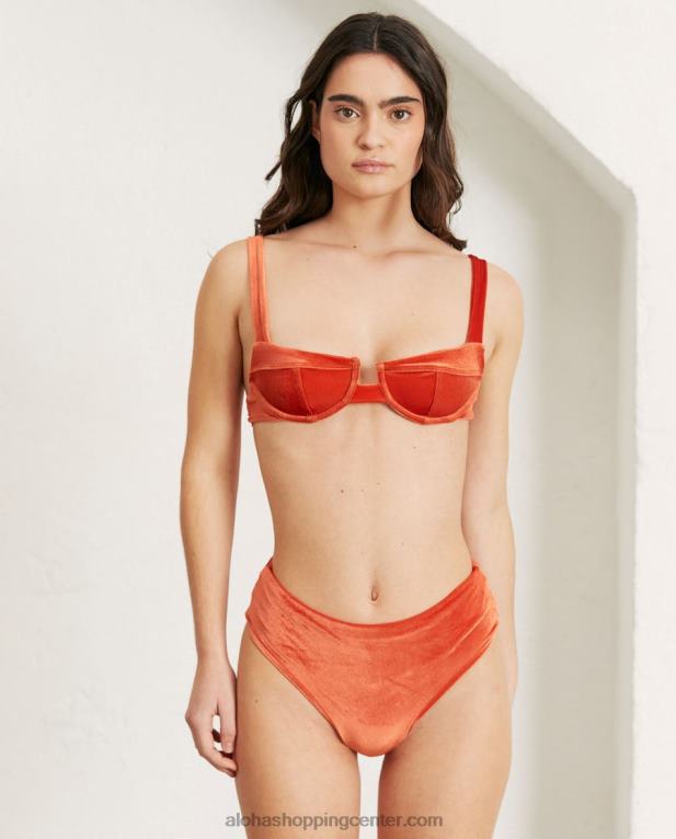 pentagon - oranžen žametni spodnji del bikinija ženske Alohas 0D4R8837