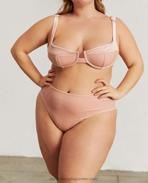 pentagon - roza žametni spodnji del bikinija ženske Alohas 0D4R8893