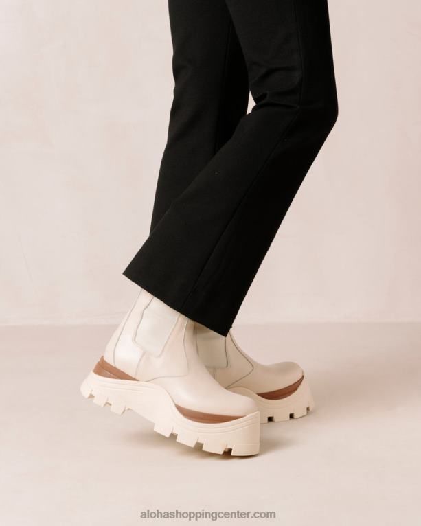 phoenix marcona - beli usnjeni škornji ženske Alohas 0D4R8577