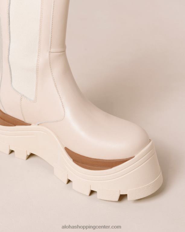 phoenix marcona - beli usnjeni škornji ženske Alohas 0D4R8577