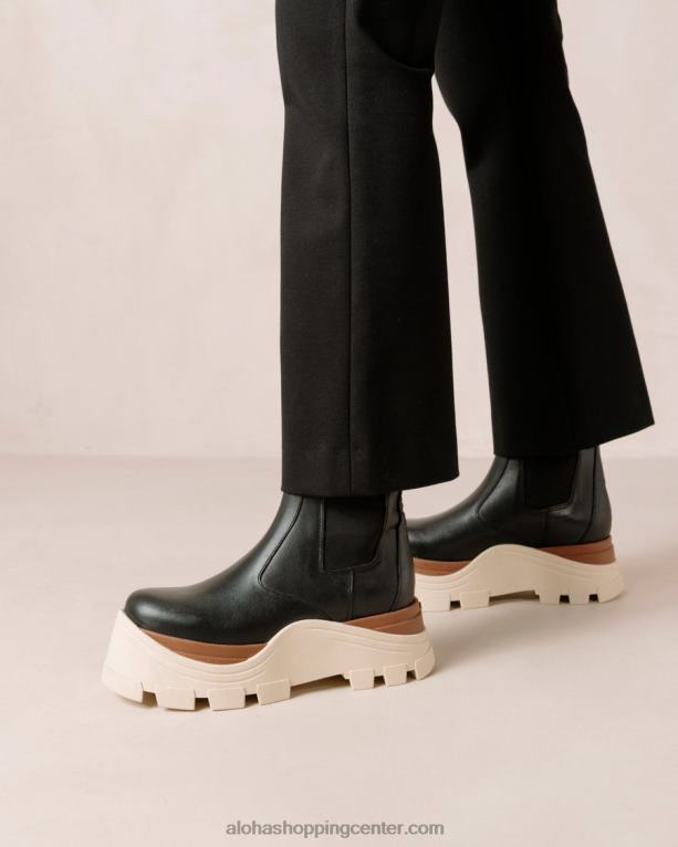 phoenix marcona - črni usnjeni škornji ženske Alohas 0D4R8578