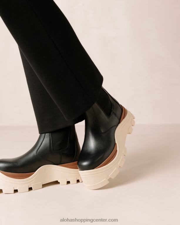 phoenix marcona - črni usnjeni škornji ženske Alohas 0D4R8578