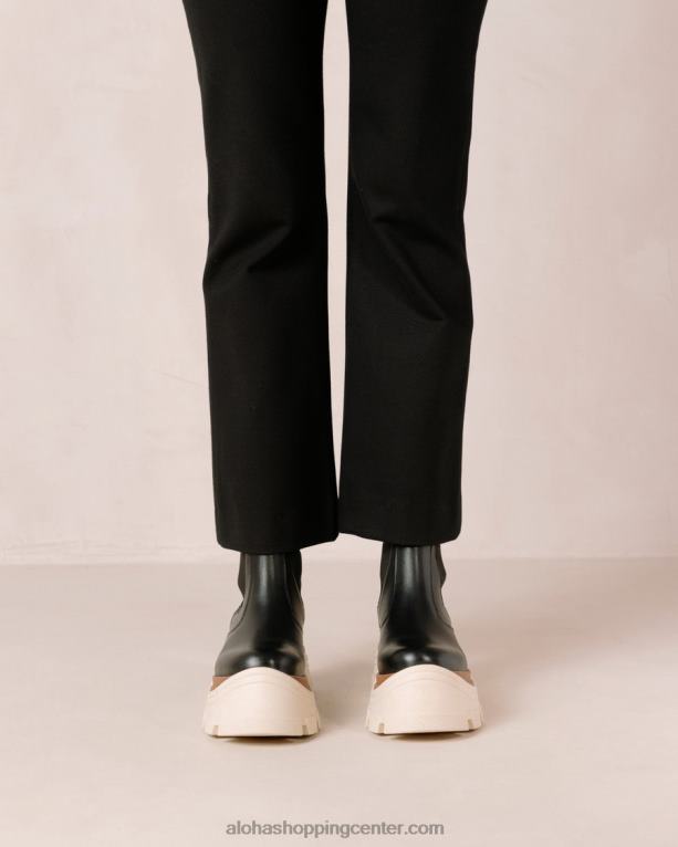 phoenix marcona - črni usnjeni škornji ženske Alohas 0D4R8578