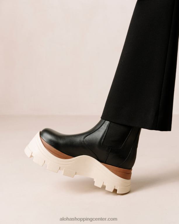 phoenix marcona - črni usnjeni škornji ženske Alohas 0D4R8578