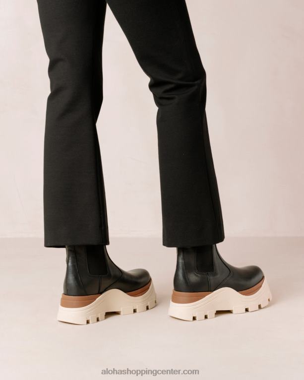 phoenix marcona - črni usnjeni škornji ženske Alohas 0D4R8578