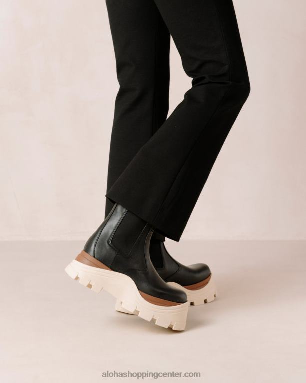 phoenix marcona - črni usnjeni škornji ženske Alohas 0D4R8578