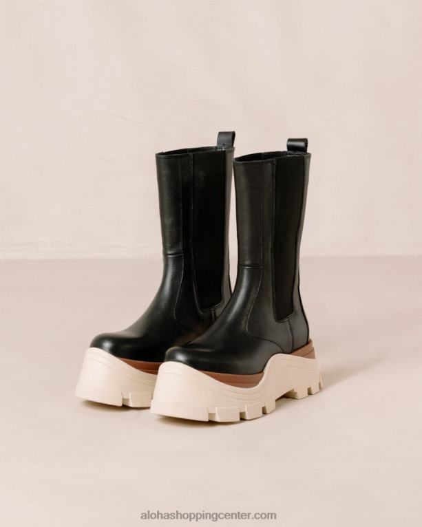 phoenix marcona - črni usnjeni škornji ženske Alohas 0D4R8578