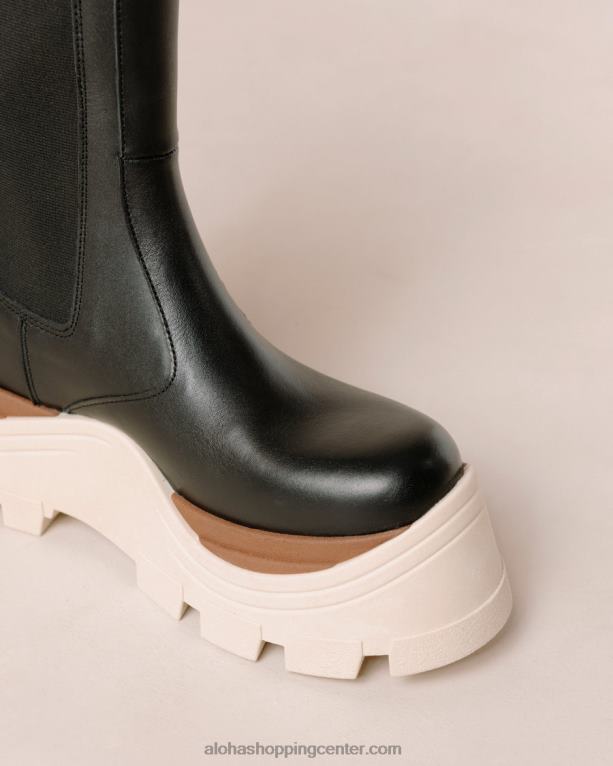 phoenix marcona - črni usnjeni škornji ženske Alohas 0D4R8578