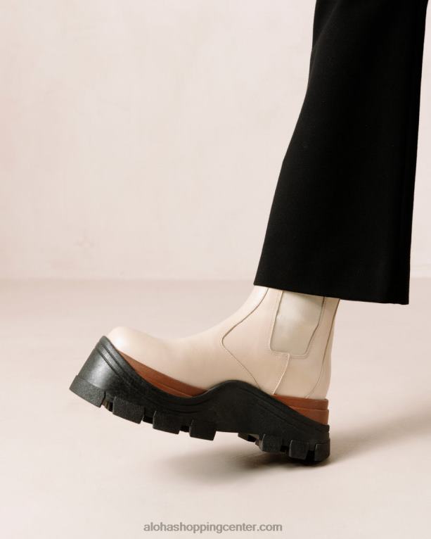 phoenix nutty - beli usnjeni škornji ženske Alohas 0D4R8579