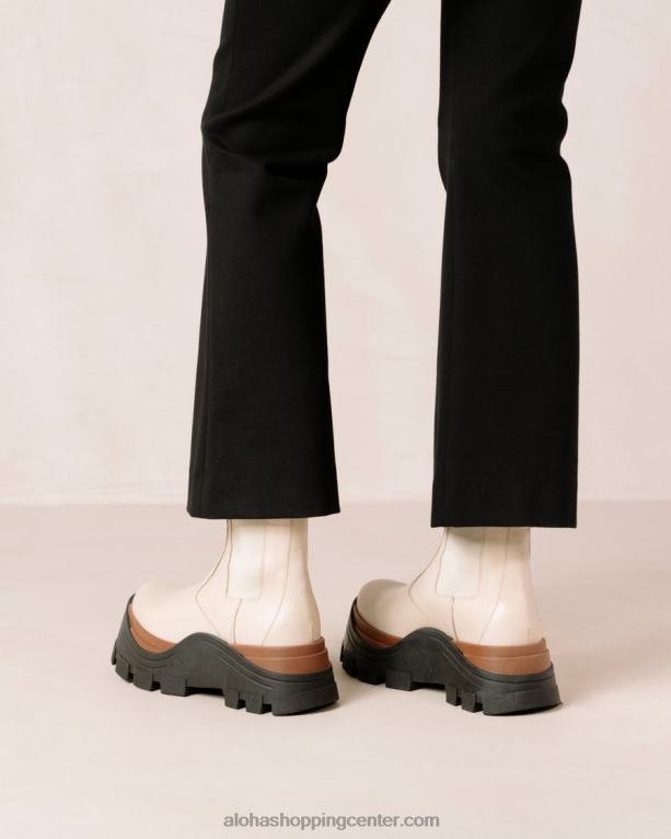 phoenix nutty - beli usnjeni škornji ženske Alohas 0D4R8579