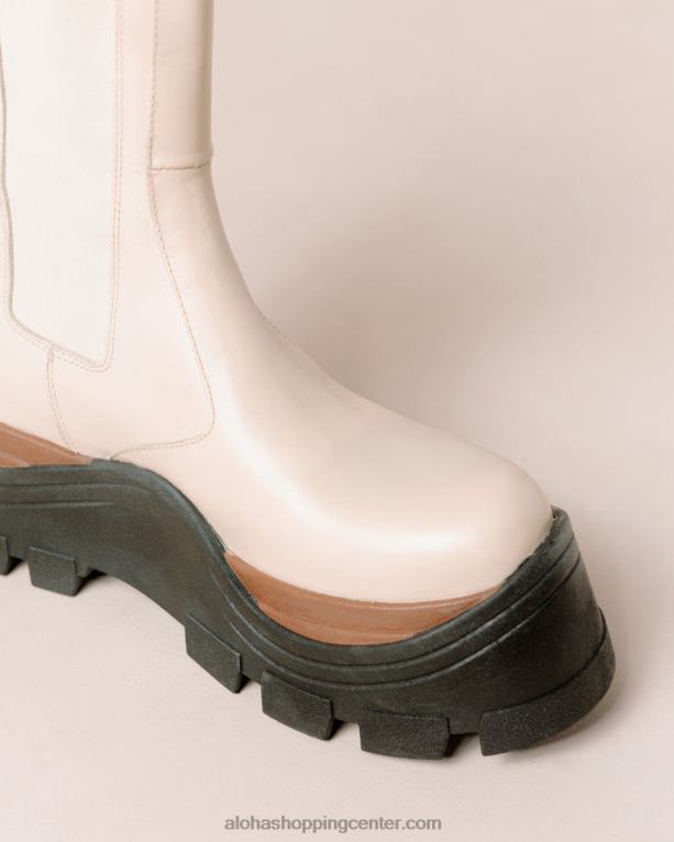 phoenix nutty - beli usnjeni škornji ženske Alohas 0D4R8579