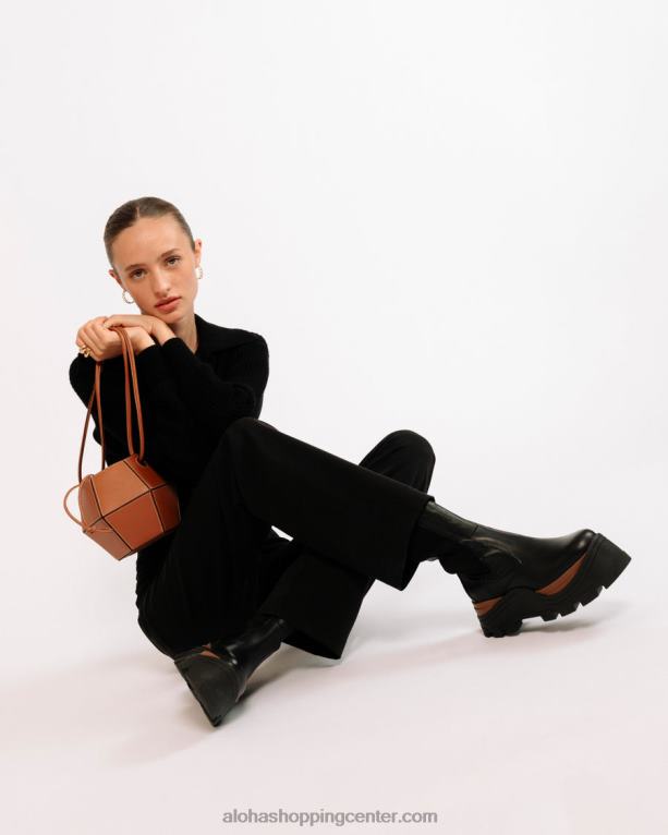 phoenix nutty - črni usnjeni škornji ženske Alohas 0D4R8580