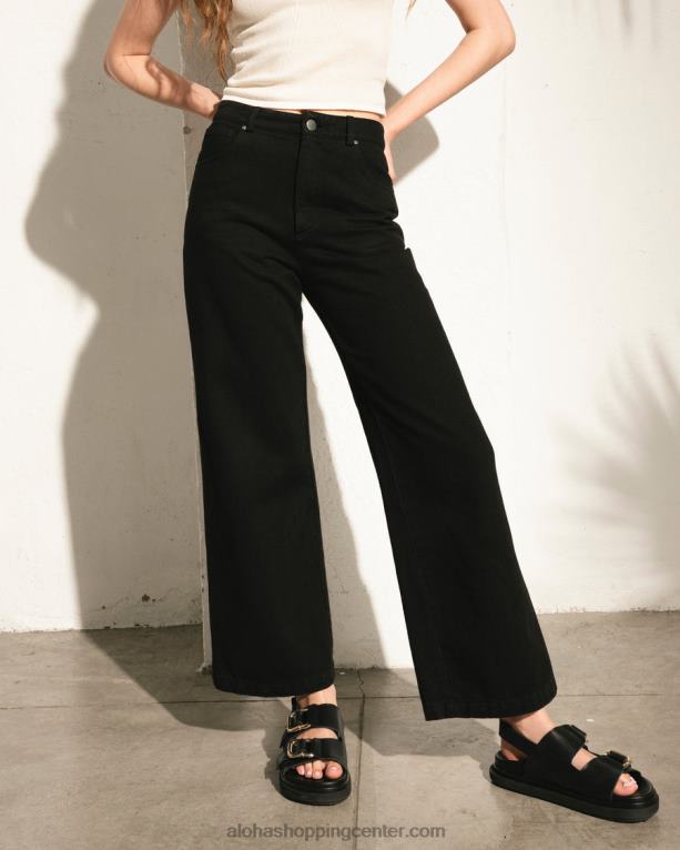 piano - črne bombažne kavbojke ženske Alohas 0D4R8997