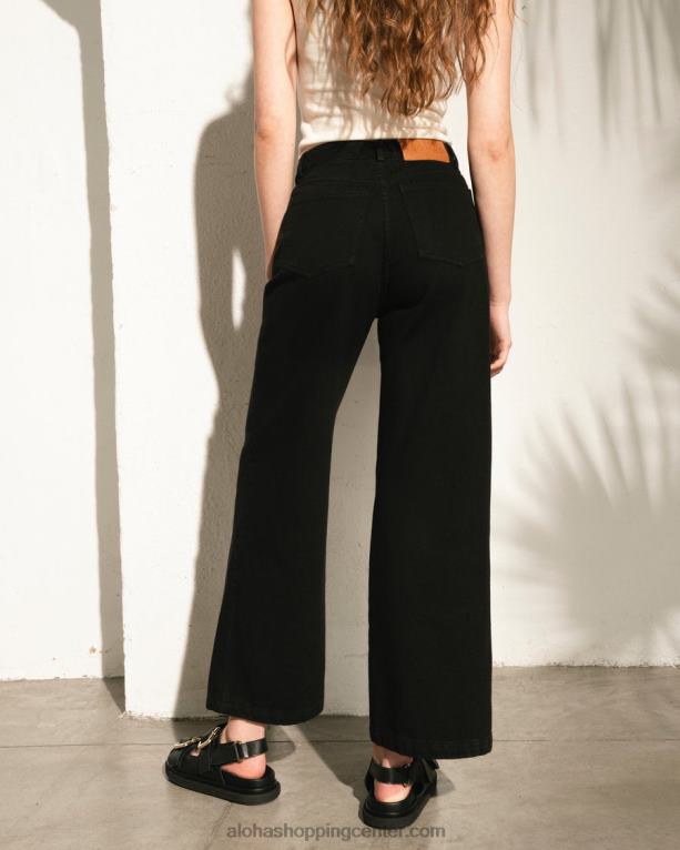 piano - črne bombažne kavbojke ženske Alohas 0D4R8997