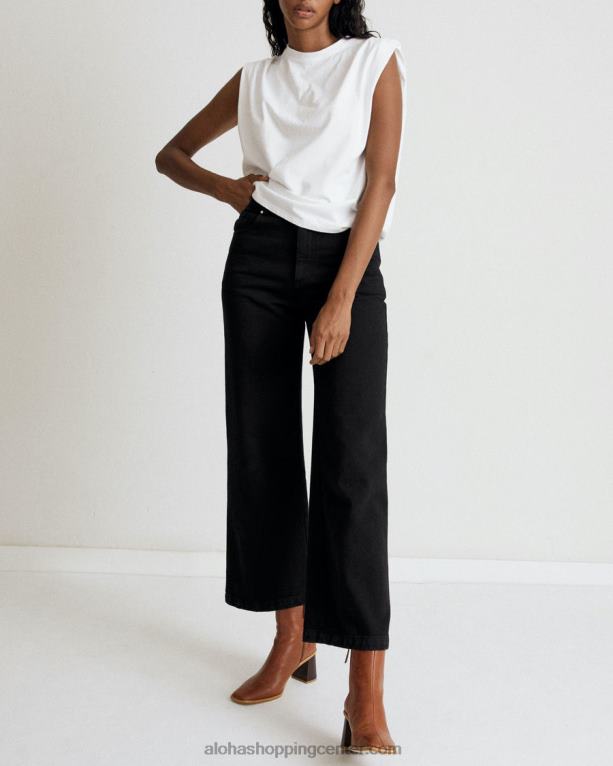 piano - črne bombažne kavbojke ženske Alohas 0D4R8997