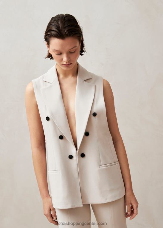 piera - bež blazer brez rokavov ženske Alohas 0D4R8697