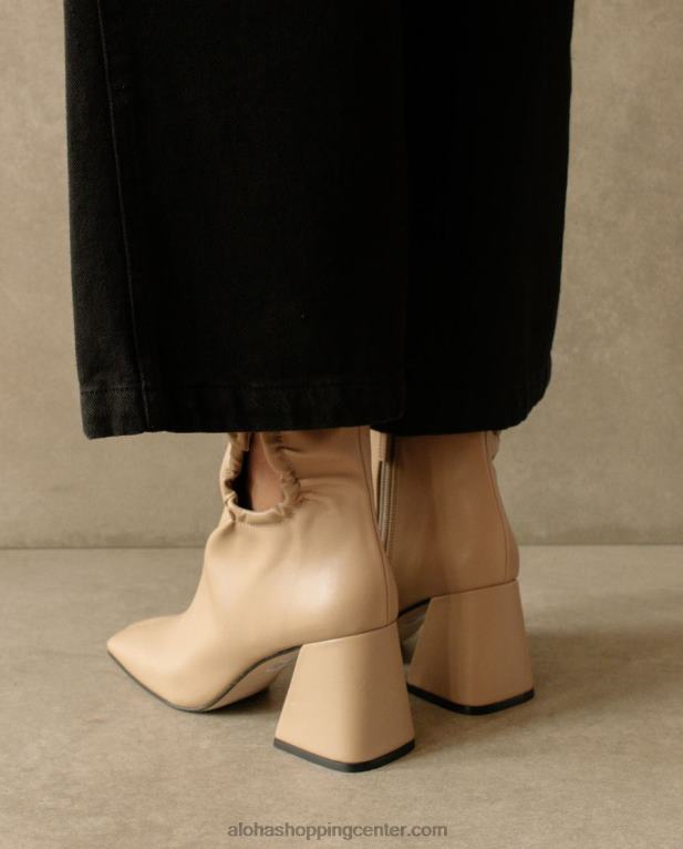 pigment - bež veganski usnjeni škornji ženske Alohas 0D4R8317