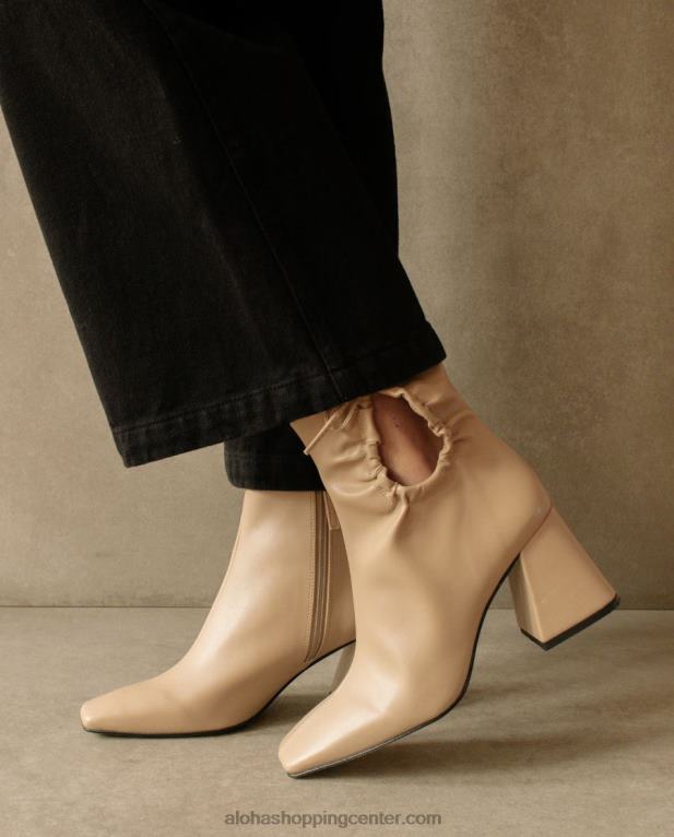 pigment - bež veganski usnjeni škornji ženske Alohas 0D4R8317