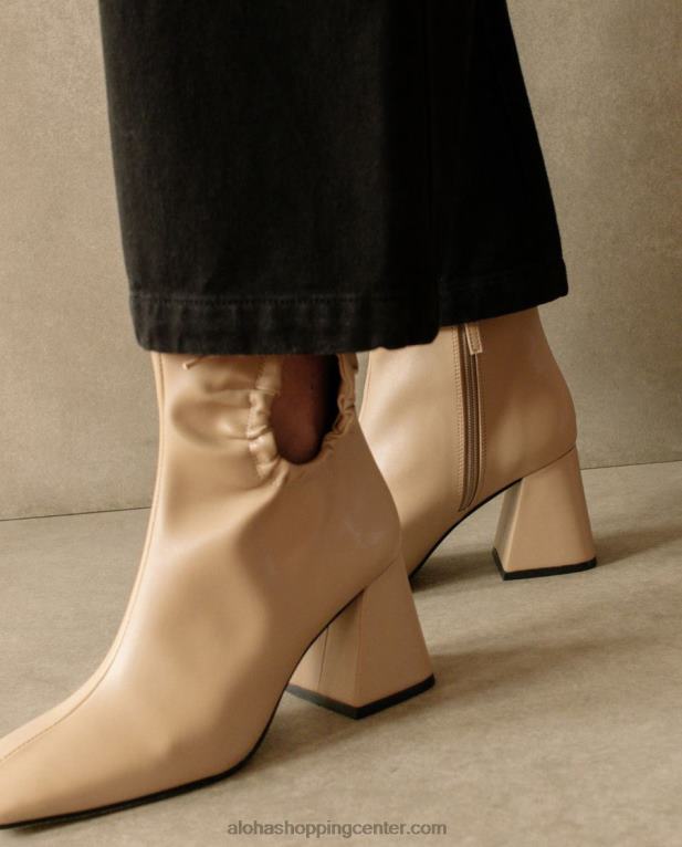 pigment - bež veganski usnjeni škornji ženske Alohas 0D4R8317