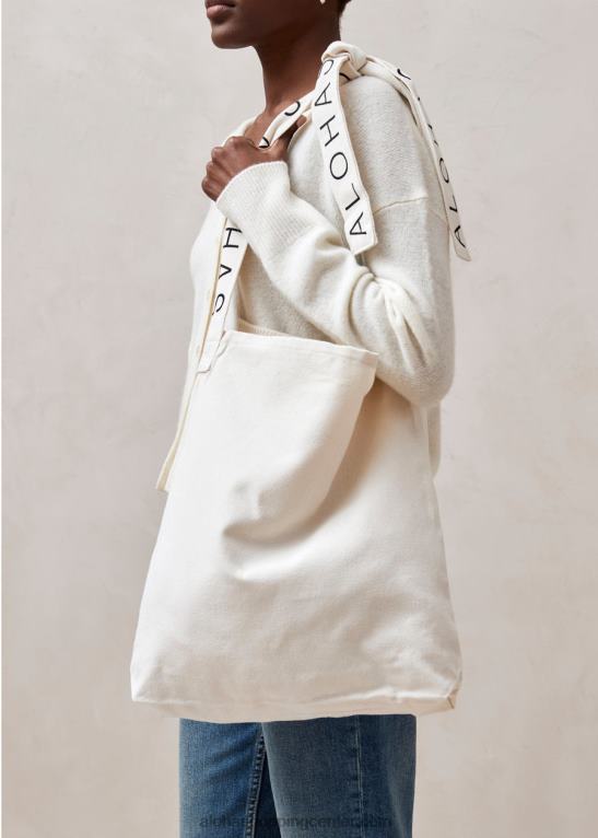 platnena torbica - bela bombažna torbica ženske Alohas 0D4R81139