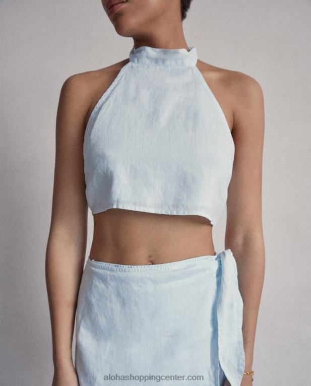 poezija - modri platneni vrh ženske Alohas 0D4R8948