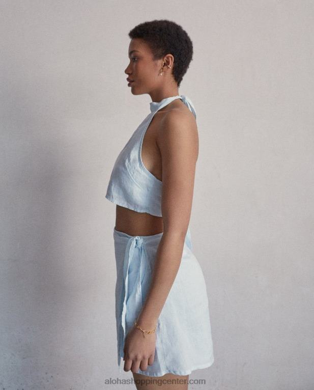 poezija - modri platneni vrh ženske Alohas 0D4R8948