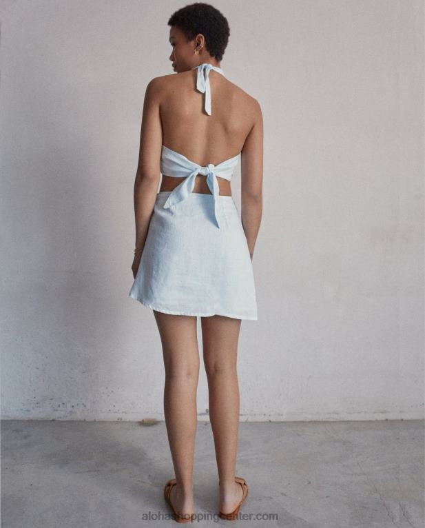 poezija - modri platneni vrh ženske Alohas 0D4R8948