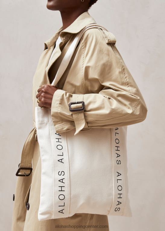 poletje ljubezni - bela bombažna torbica ženske Alohas 0D4R81216