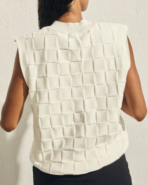 polni delovni čas - bel pleten telovnik ženske Alohas 0D4R8714