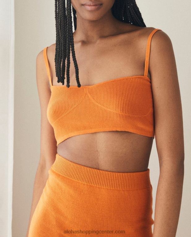 ponudba - oranžno bombažno pleteno krilo ženske Alohas 0D4R8799