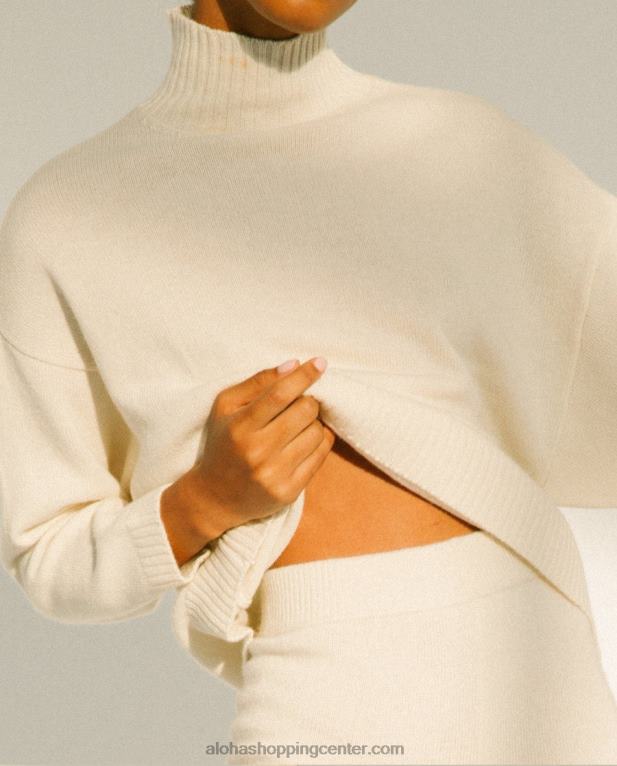 potniški - beli pleteni vrh ženske Alohas 0D4R8765