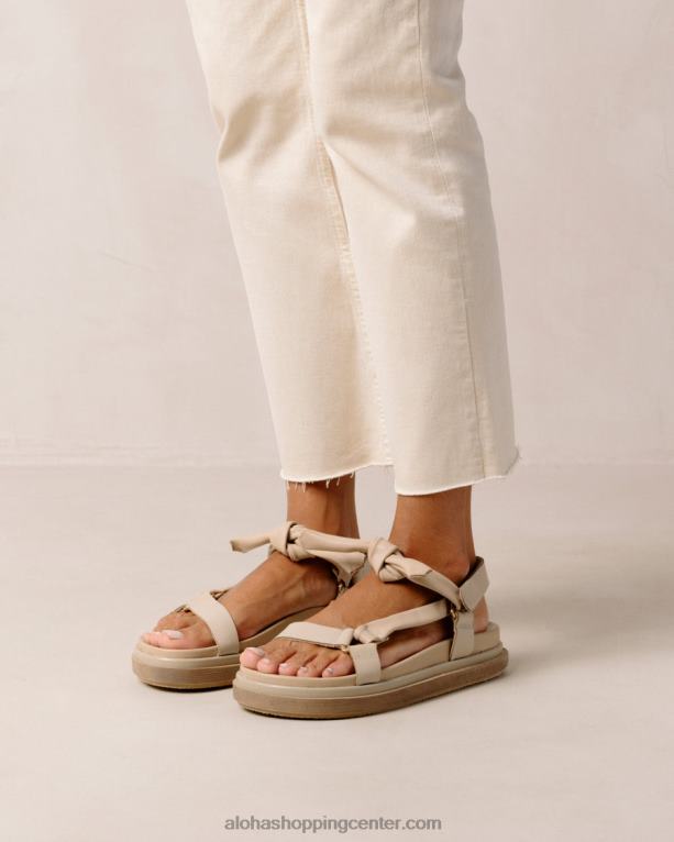 povezani skupaj - bež usnjeni sandali ženske Alohas 0D4R8466