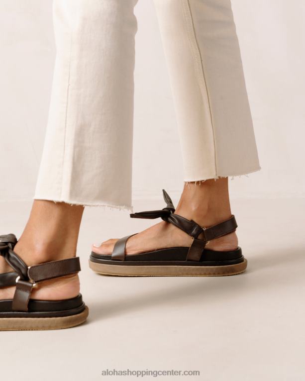 povezani skupaj - rjavi usnjeni sandali ženske Alohas 0D4R8465