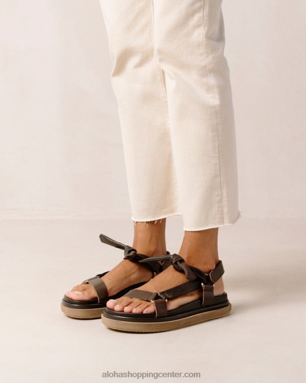 povezani skupaj - rjavi usnjeni sandali ženske Alohas 0D4R8465