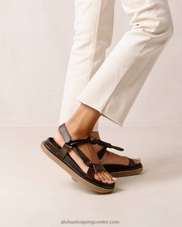 povezani skupaj - rjavi usnjeni sandali ženske Alohas 0D4R8465