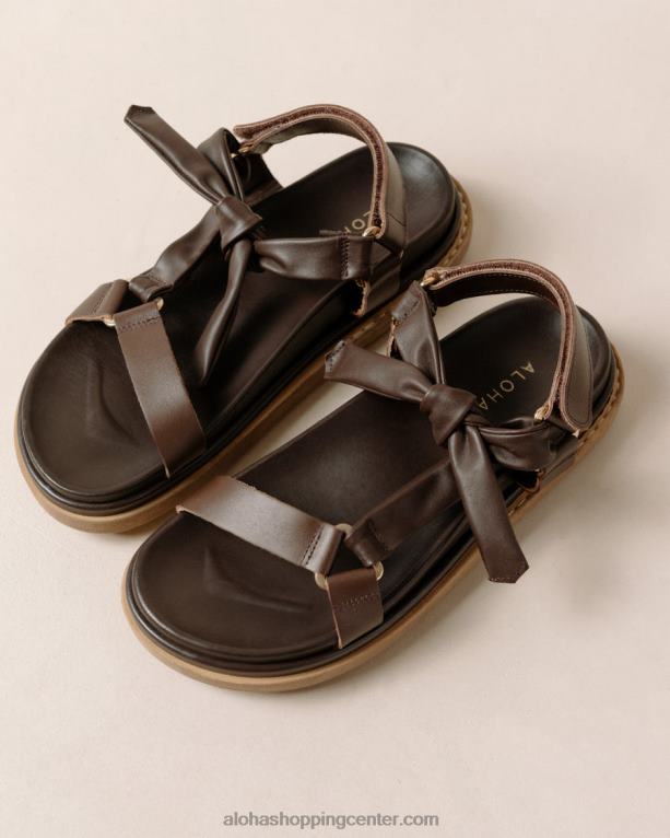 povezani skupaj - rjavi usnjeni sandali ženske Alohas 0D4R8465