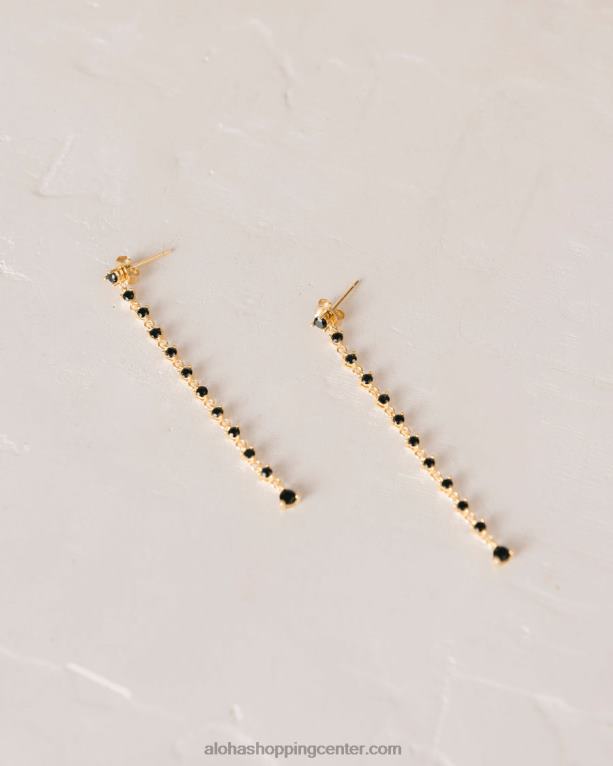 poželenje - zlati in črni uhani ženske Alohas 0D4R81080