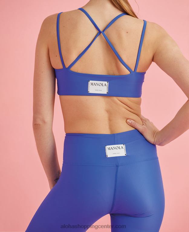 prekrižan hrbet - modra bombažna majica ženske Alohas 0D4R8658