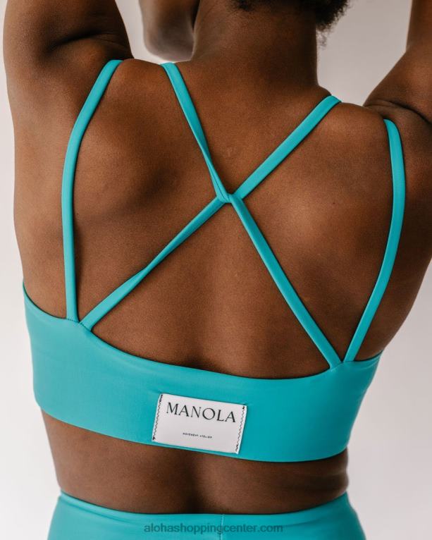 prekrižan hrbet - turkizno zelen vrh iz ekonila ženske Alohas 0D4R8654