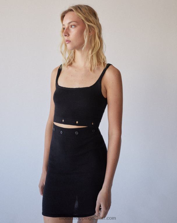 pripravljeni gumbi - črna pletena obleka ženske Alohas 0D4R8860