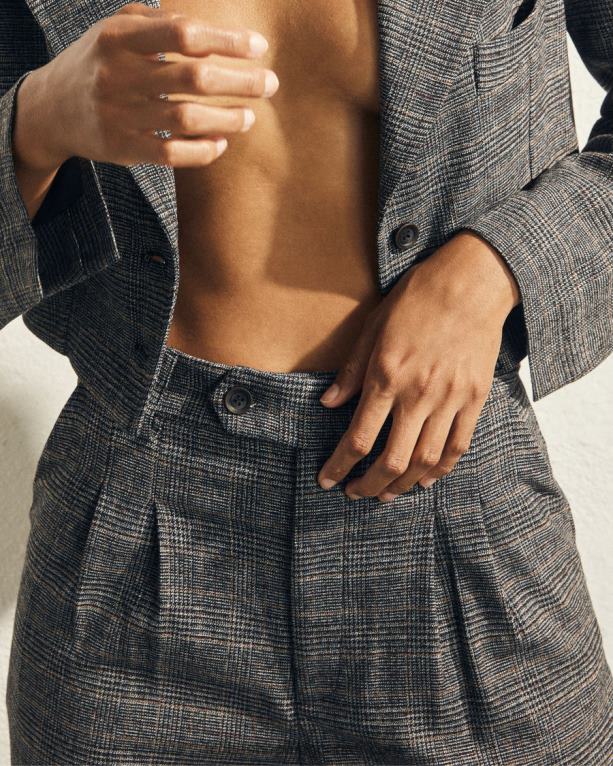 protagonist - hlače s karirastim potiskom ženske Alohas 0D4R8735