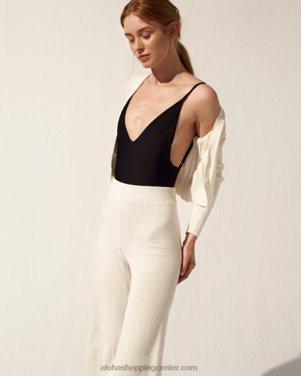 puščica - črne kopalke v izrezu ženske Alohas 0D4R8832